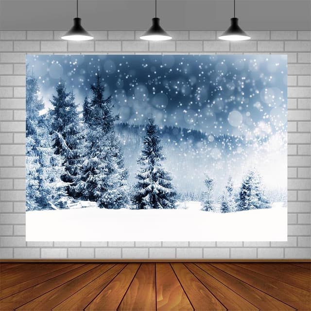 Thumbnail 4 de AIBIIN Winterlandschaft Fotohintergrund 2,1×1,5 m 🎄