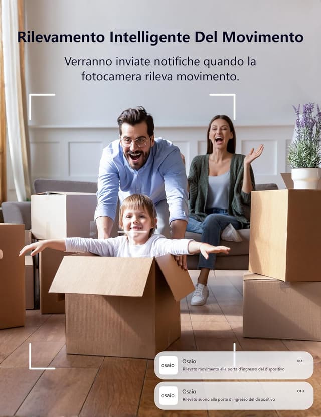 Thumbnail 6 de GNCC Telecamera WiFi Interno 2K con visione notturna, 360° e audio bidirezionale (2.4 GHz) – per casa, bambini e animali