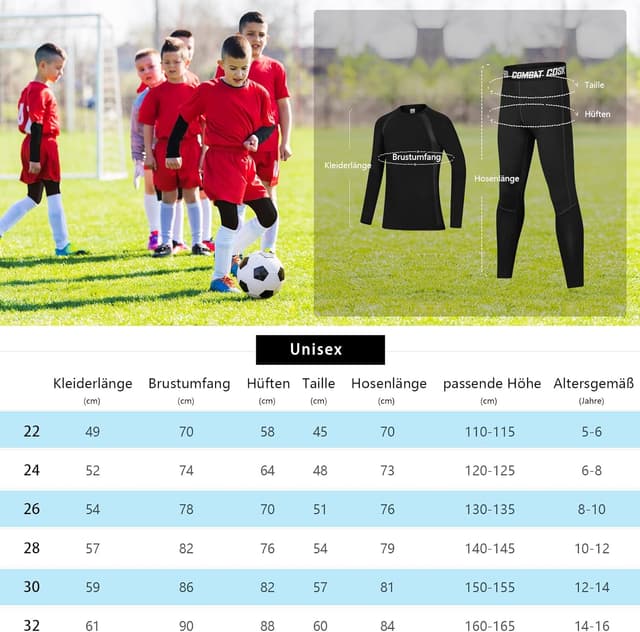 Thumbnail 6 de Fengzio Set intimo termico per bambini traspirante e rapida asciugatura