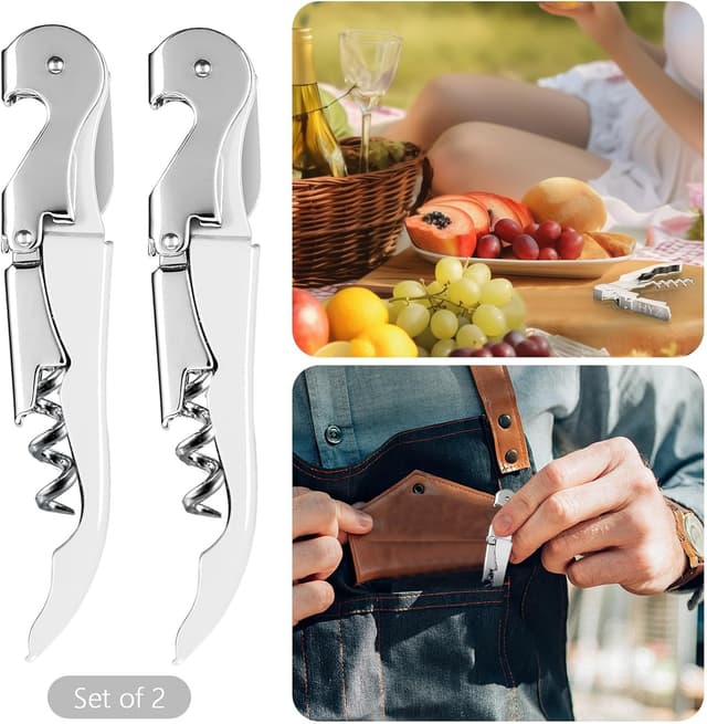 Thumbnail 5 de HYZ 2-Pack Wine Opener Waiter Corkscrew 🍷