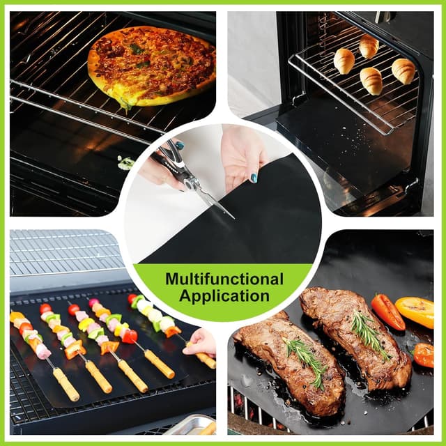 Thumbnail 3 de KitchenRaku Lot de 2 tapis de barbecue 32 x 50 cm