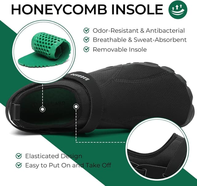 Detalle de SAGUARO Scarpe da Scoglio uomo/donna in acqua con suola antiscivolo e asciugatura rapida (Gr. 35-48)