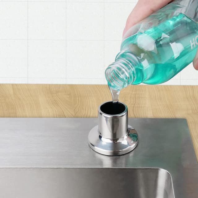 Detalle 2 de AIKE distributeur de savon encastrable 500 ml en acier inox SUS304 pour évier
