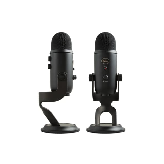 Detalle 2 de Blue Yeti Blackout – USB-Mikrofon mit 4 Richtcharakteristiken für Podcast, YouTube & Musik