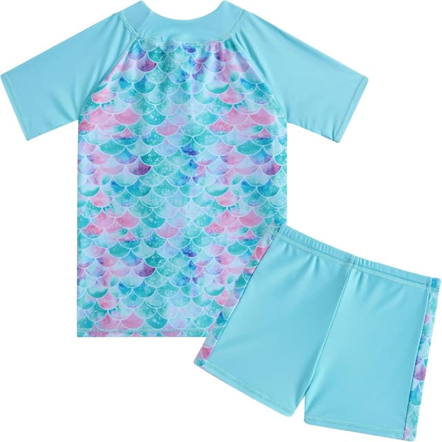 Detalle 2 de Fanient Girls UPF 50+ two-piece short sleeve swimsuit (4–10 years)