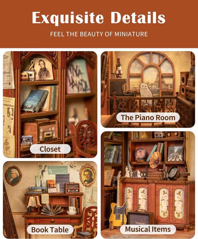 Thumbnail 6 de Cutefun Book Nook Kit 3D miniature book nook