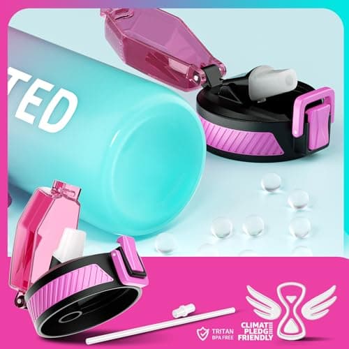 Thumbnail 7 de QLUR Botella Agua 1 Litro con Pajita 🥤