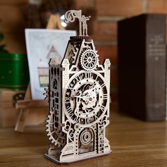Detalle de UGEARS Old Clock Tower : puzzle en bois 3D mécanique à monter
