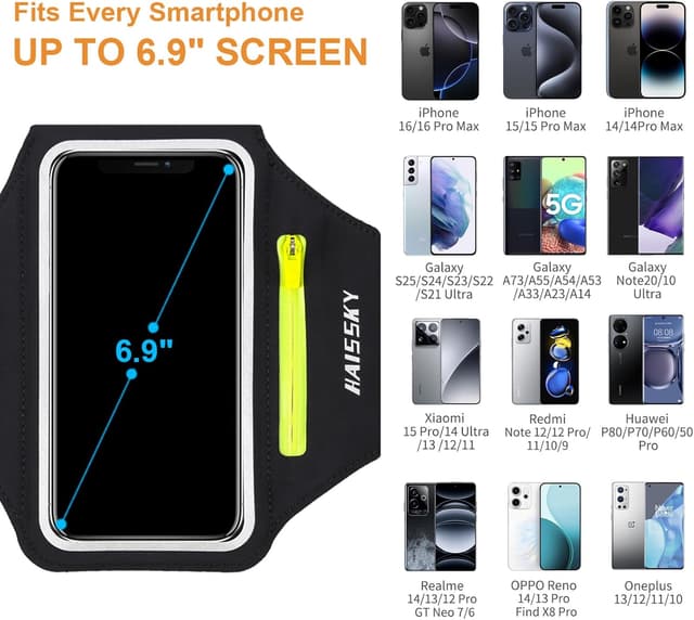 Detalle 2 de HAISSKY Running Armband for phones up to 6.9