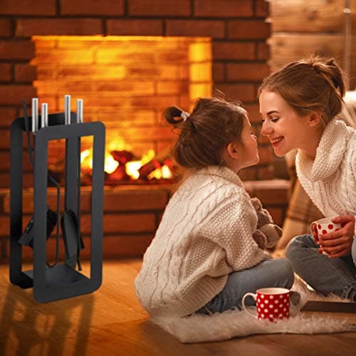 Thumbnail 2 de Relaxdays Kit de chimenea 5 piezas, negro