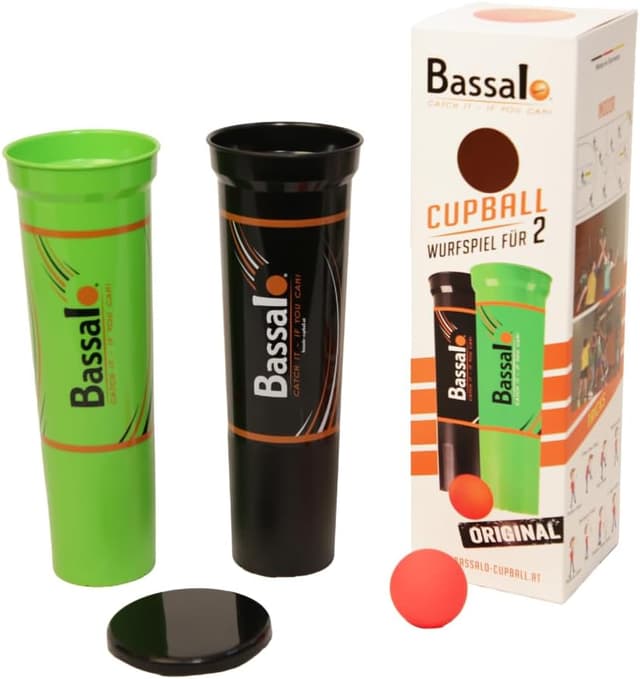 Detalle 2 de BASSALO Cupball – Outdoor-Sportspiel für bis zu 4 Personen (Strand & Garten)