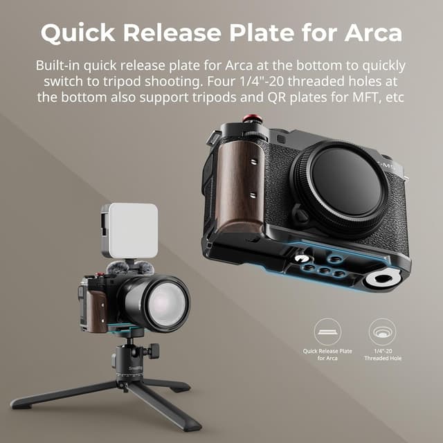 Detalle 2 de SmallRig X-M5 Holzhandgriff 46 g für Arca