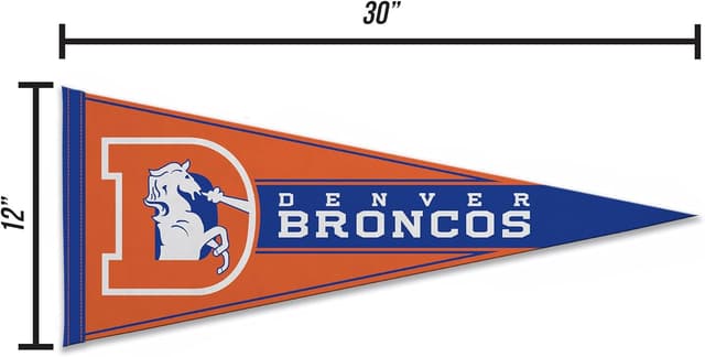 Detalle 2 de Rico Industries NFL Football Retro Felt Wall Décor Pennant (12" x 30")