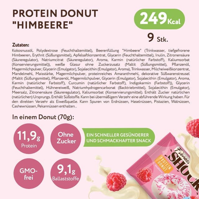 Thumbnail 6 de FitnesSHOCK Protein Donut 12 g Eiweiß