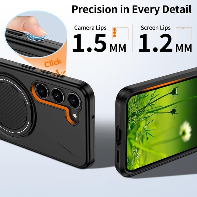 Detalle de Gritup for Samsung Galaxy S23 Plus MagSafe case with velvet cover, kickstand & dual-layer shock protection