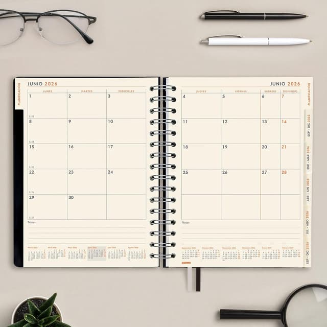 Thumbnail 4 de Finocam Agenda Tempus 16 meses 2025‑2026 Semana vista vertical 📔