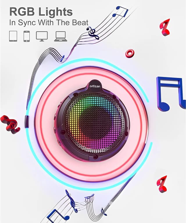 Thumbnail 2 de Ortizan 8W Bluetooth Shower Speaker 20H ⏯