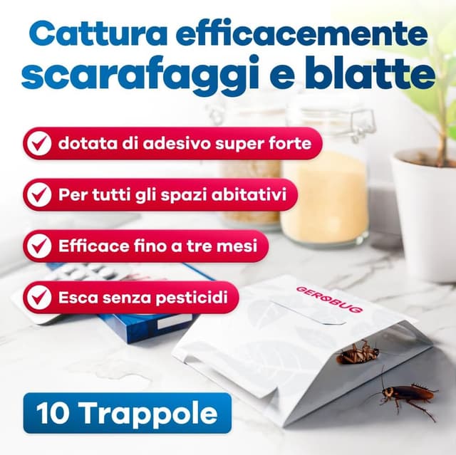 Detalle 2 de Gerobug Trappole per scarafaggi 12 pezzi