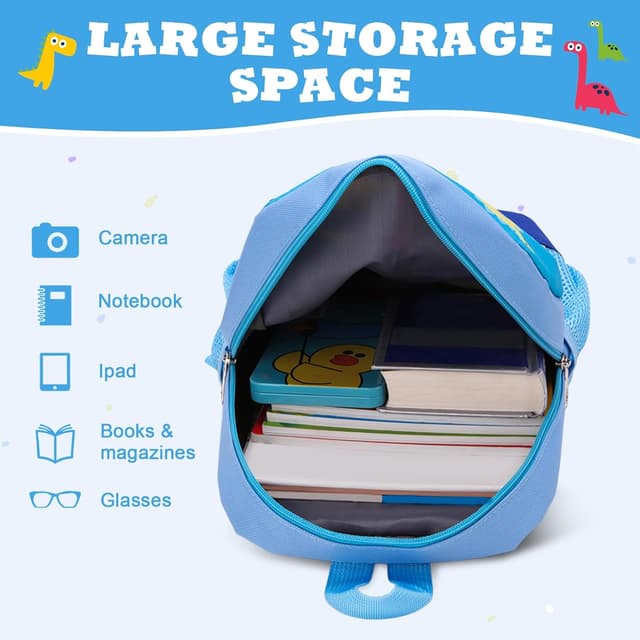 Detalle de Aucuu sac à dos enfant maternelle dinosaure – léger et imperméable pour école, sorties et voyage