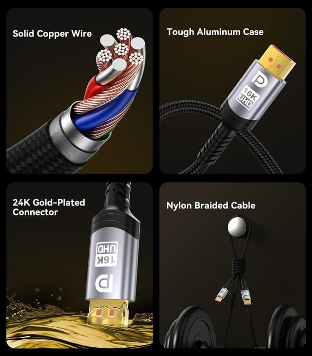 Thumbnail 6 de DisplayPort 2.1 cable 80Gbps 4.5m