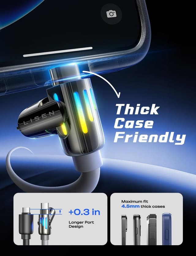 Thumbnail 5 de LISEN 4‑in‑1 240W Fast Charging Cable