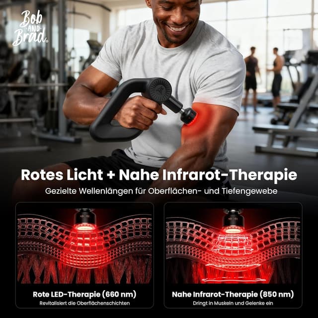 Detalle 2 de BOB AND BRAD D6 Ultra Massagepistole mit Infrarot-Heizmassagekopf (16 mm Amplitude)