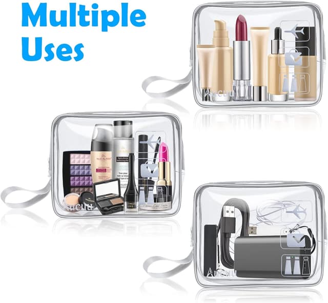 Thumbnail 8 de Aucuu 3 PCS Neceser de Aseo ✈️ Portátil y Transparente