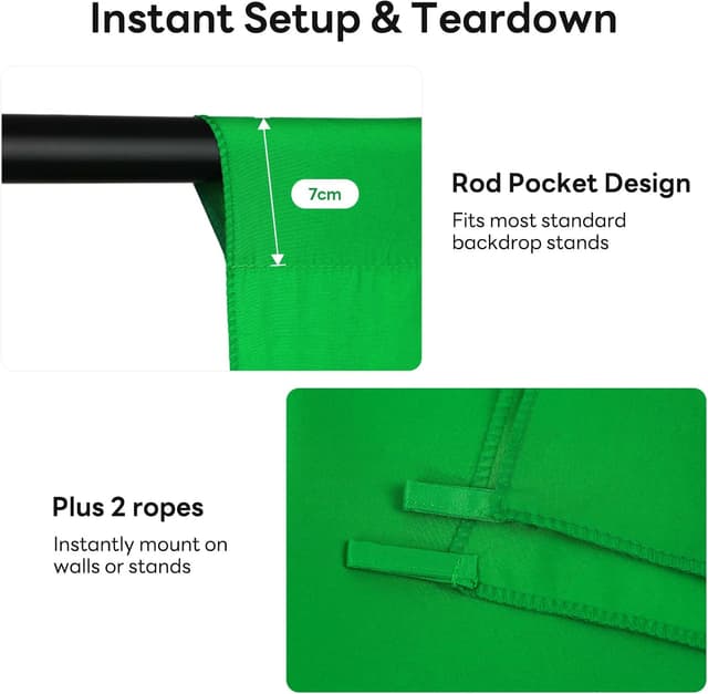 Thumbnail 4 de Heysliy Fondo Fotografía Verde 3x3 m