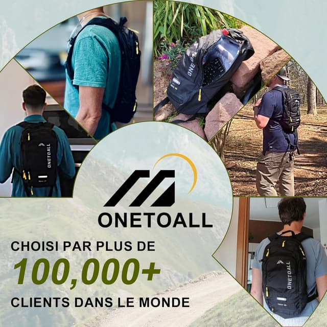 Detalle 2 de LOCAL LION Sac à Dos de Vélo 10L avec poche à eau 2L et housse de pluie