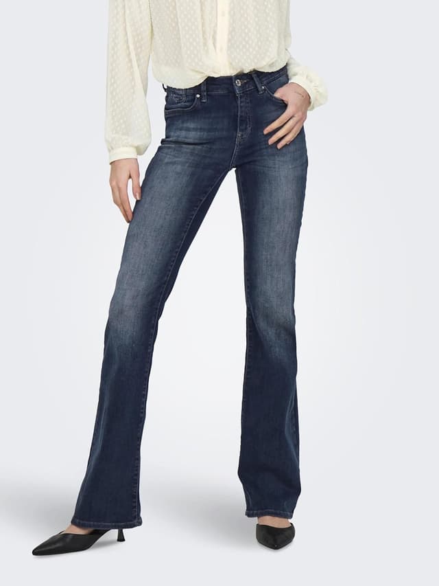 Detalle 2 de ONLY Female Flared-Jeans „ONLBLUSH“ mit Flared Fit für mittlere Taille