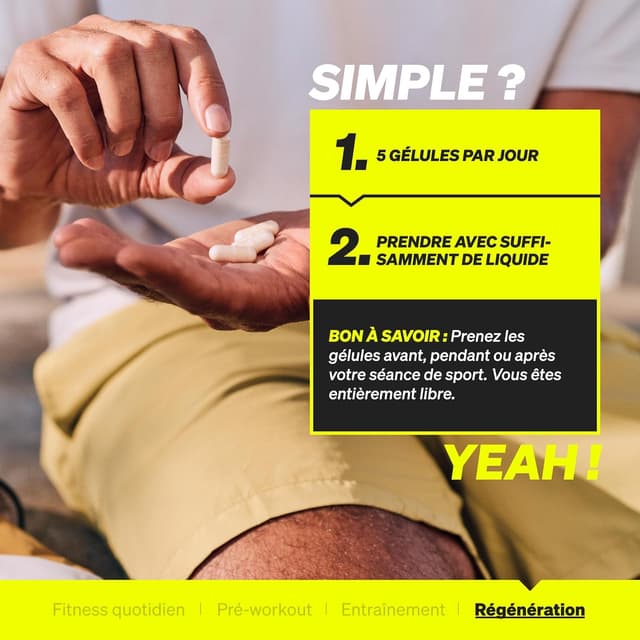 Detalle de EAA gélules hautement dosées – 300 gélules (8 acides aminés essentiels, végane)