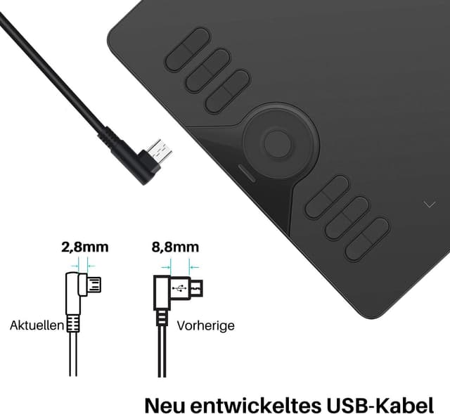 Thumbnail 6 de HUION HS610 Grafiktablett (10 x 6,25 Zoll) mit 8.192 Stiftdruck und Neigungsfunktion