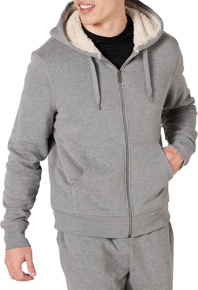 Detalle de Amazon Essentials Sherpa-Lined Full-Zip Hoodie