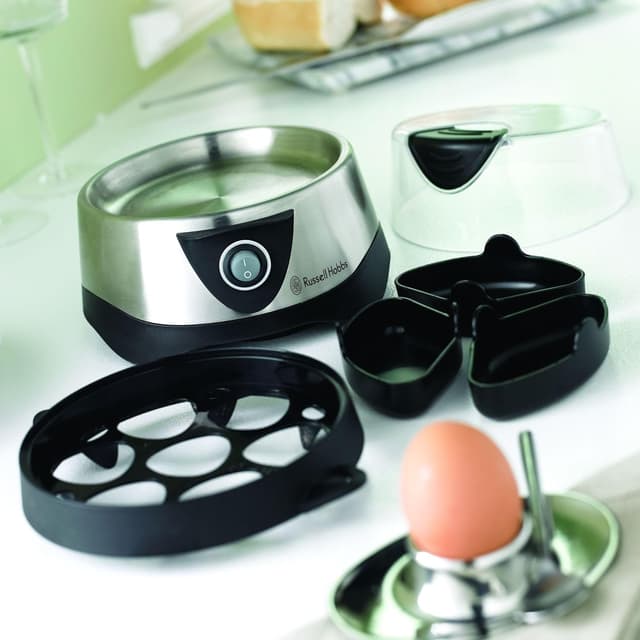 Detalle de Russell Hobbs Cook@Home 14048-56 : cuiseur d’œufs vapeur et poêlage, pour 7 œufs