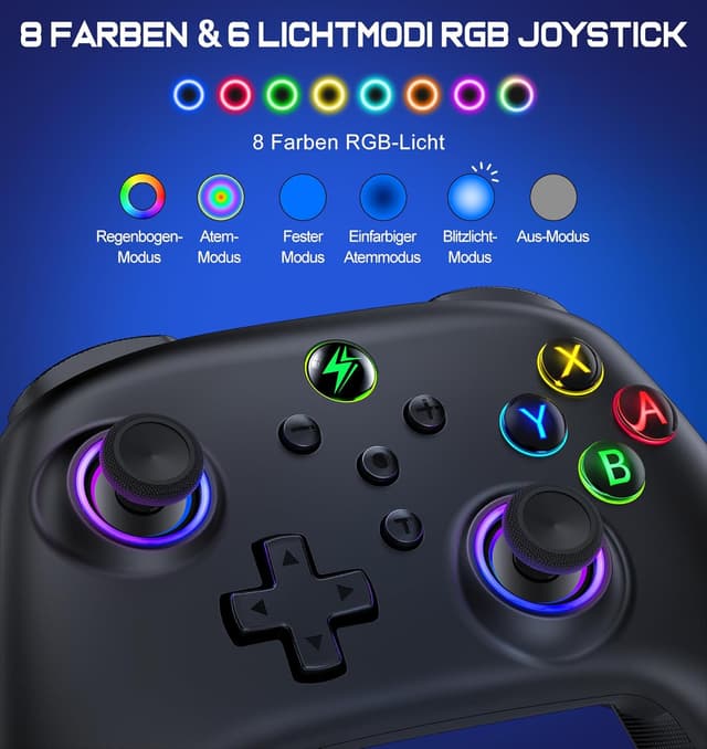 Detalle 2 de HELLCOOL Kabellos Controller 1000 mAh für Switch