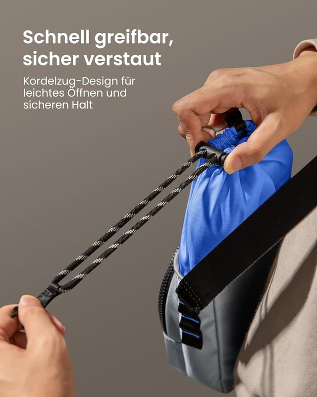 Detalle 2 de tomtoc JoyCarry Sling Umhängetasche für Nintendo Switch 2 Slim Case – leicht mit Zubehörfach