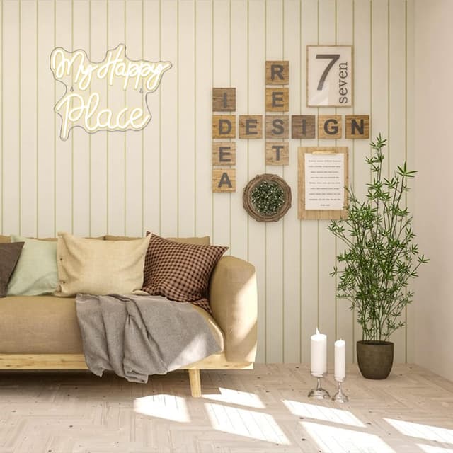 Detalle 2 de My Happy Place 🌟 Letrero de neón para hogar y fiesta