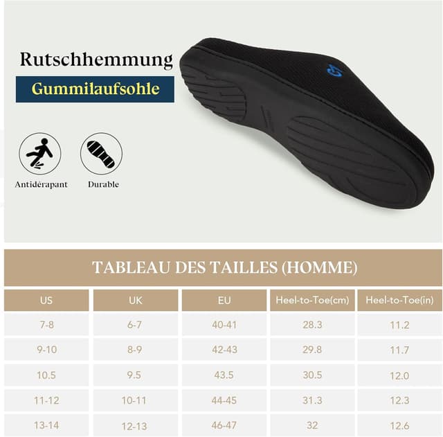 Thumbnail 5 de VeraCosy Chaussons mémoire forme homme bicolore