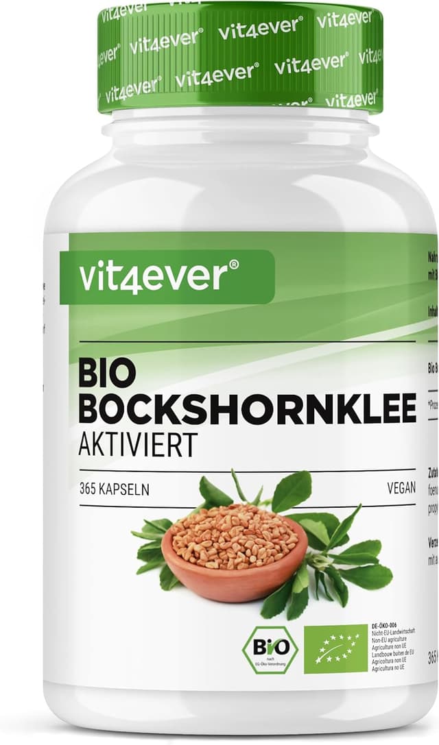 Detalle de Fenugrec Activé Bio – 365 capsules végétaliennes (650 mg/capsule) – Fenugreek certifié bio