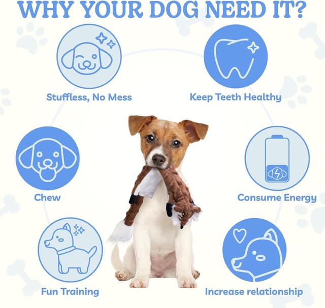 Detalle de Lot de 5 jouets couineurs en peluche à bulles SHARLOVY pour chiot (sans rembourrage)