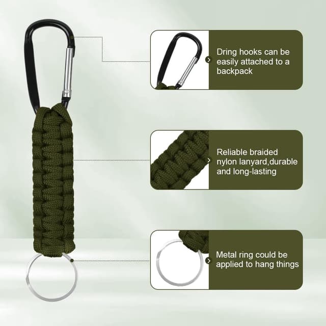 Thumbnail 2 de OFFCUP Mousqueton Tressé Paracorde 15 cm Porte-clés