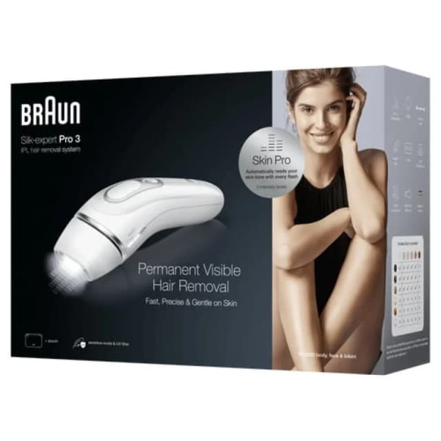 Detalle de Braun Silk-expert Pro 3 PL3020 IPL con funda: depilación en casa con ajuste automático Skin Pro