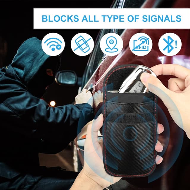 Detalle de Diyife Faraday Pouch 2-pack RFID key blocker 🔑