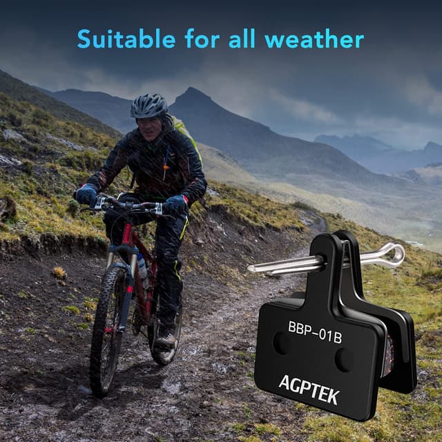 Detalle 2 de AGPTEK 4X Bremsbeläge für Fahrräder: Scheibenbremsbeläge (4 Stück) für Mountainbike
