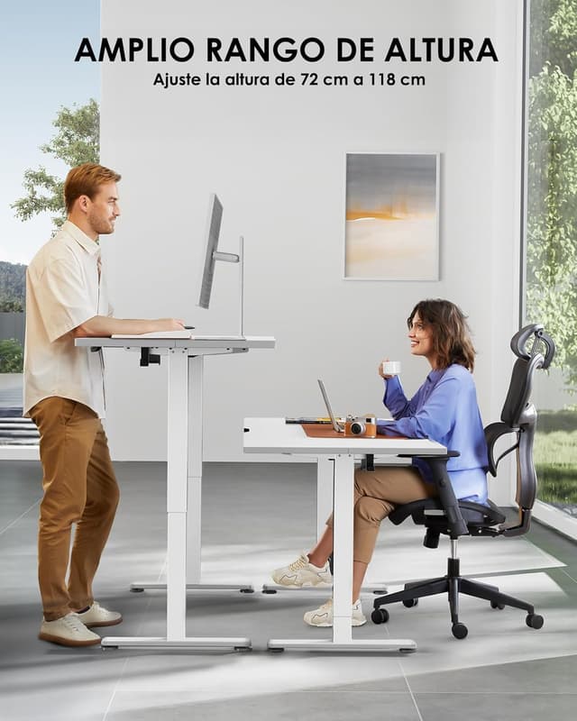 Thumbnail 4 de ErGear escritorio elevable 140x70 blanco