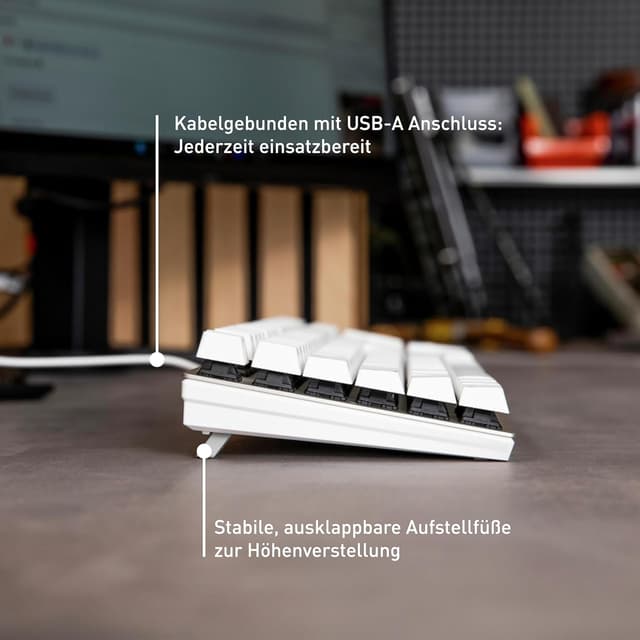 Thumbnail 5 de CHERRY KC 200 MX (QWERTZ) mechanische Office-Tastatur mit MX2A Brown, Kabel & eloxierter Metallplatte – schwarz/bronze