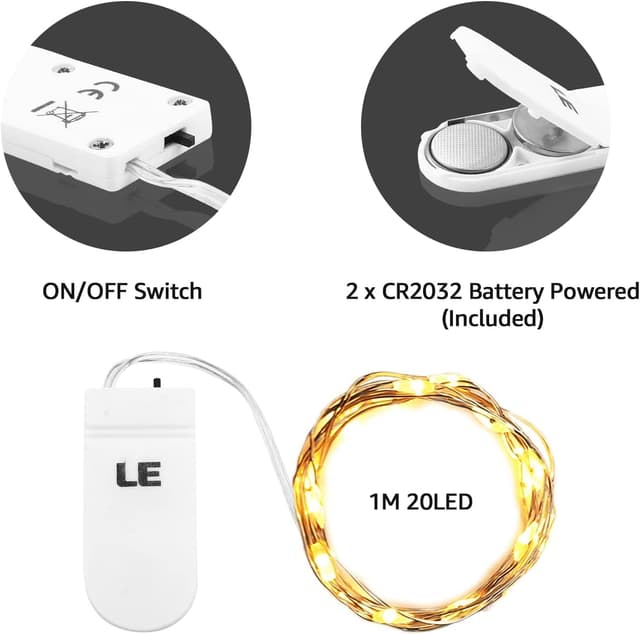 Thumbnail 5 de Lighting EVER LE Battery Fairy Lights 1M 20 LED