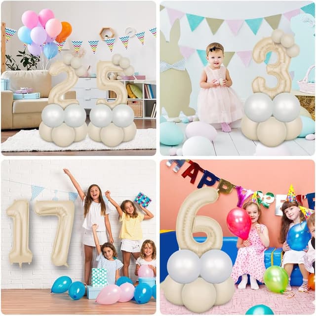 Thumbnail 6 de AOOSU Milk White 40in Number Balloons