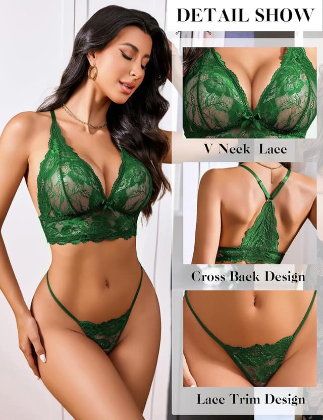 Detalle 2 de Ensemble lingerie dentelle Avidlove 2 pièces