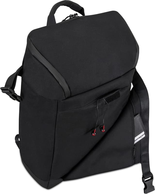 Detalle 2 de Johnny Urban sac à dos Luca noir (femme & homme) avec tissu imperméable et compartiment ordinateur 15,6 pouces